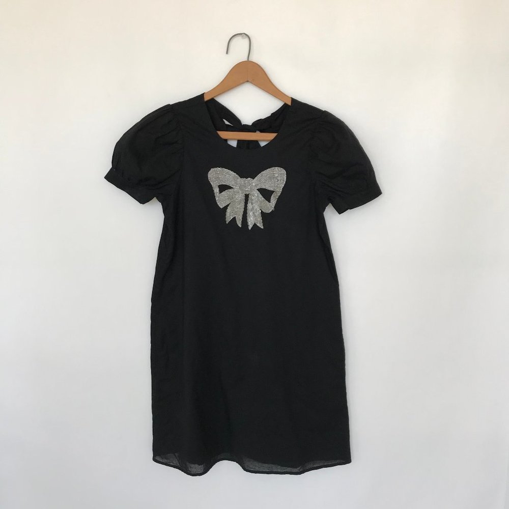 Va Va by Joy Han Little Black Dress w/ Beaded Bow